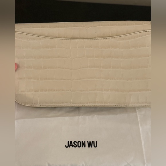 Jason Wu Orbit Croc Embossed Leather Clutch - Picture 3 of 5